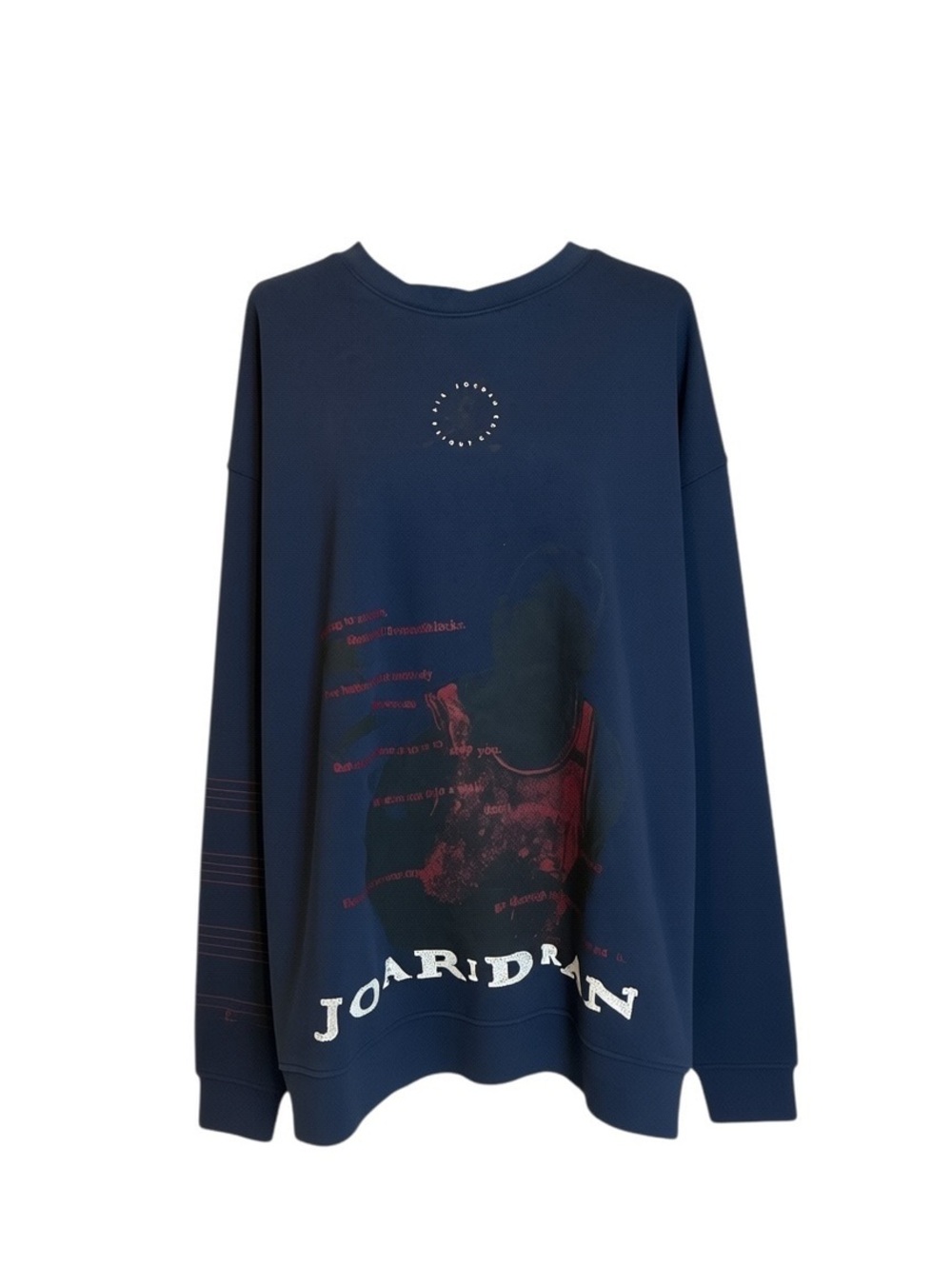 Jordan Navy Blue Crewneck Sweatshirt with Graphic Print